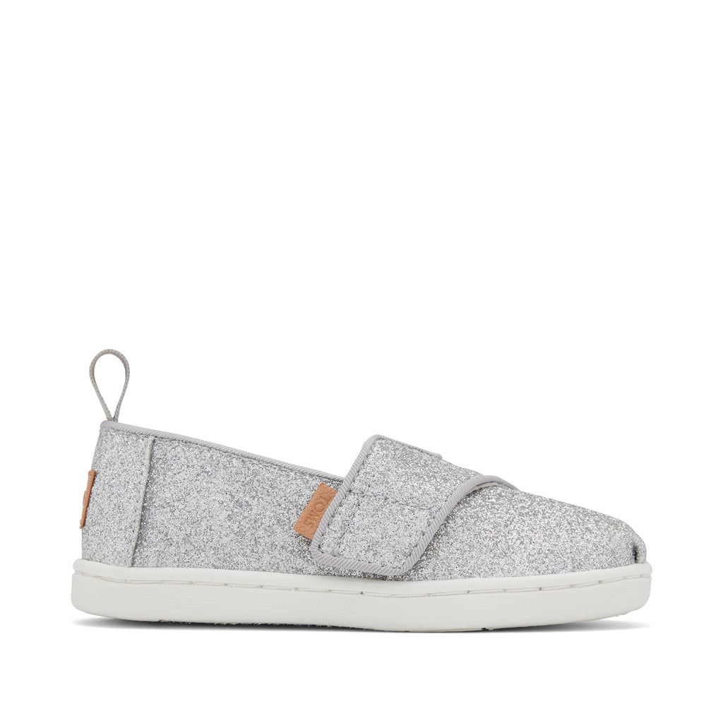 Alpargata Silver Glitter Toddler Shoe Side View