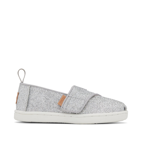 Alpargata Silver Glitter Toddler Shoe Side View