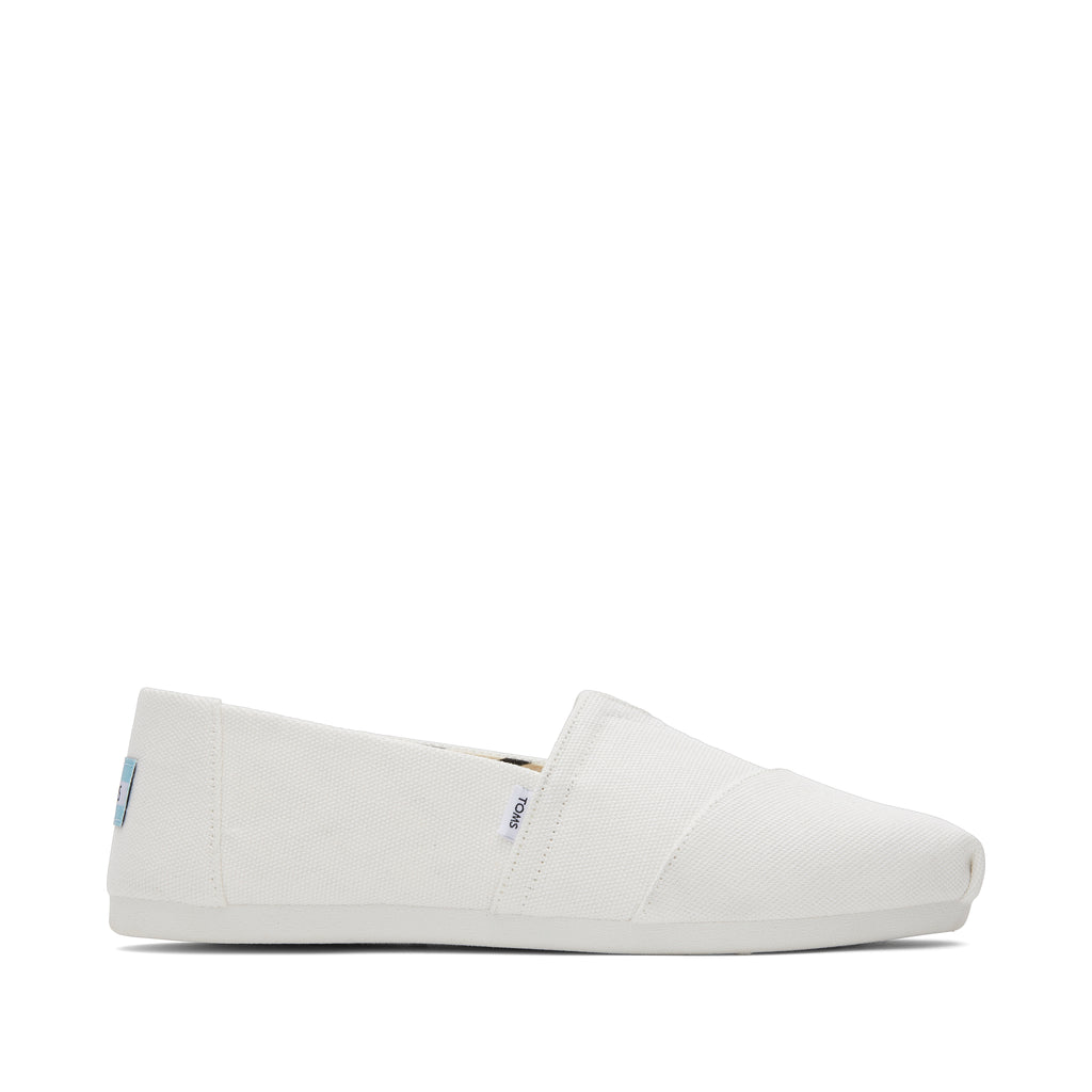 Alpargata White Recycled Cotton Canvas Side View