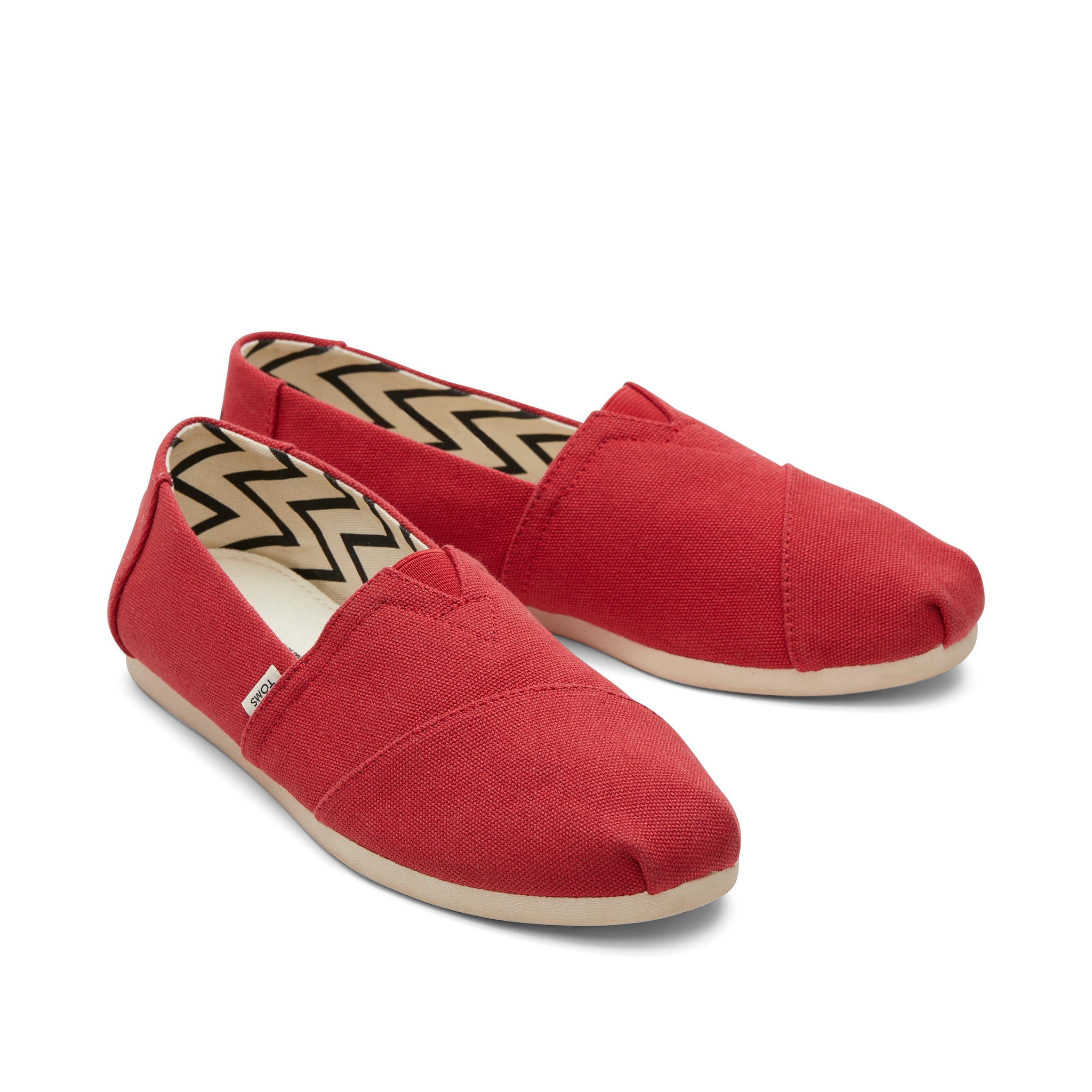 Alpargata Red Recycled Cotton Canvas Front View