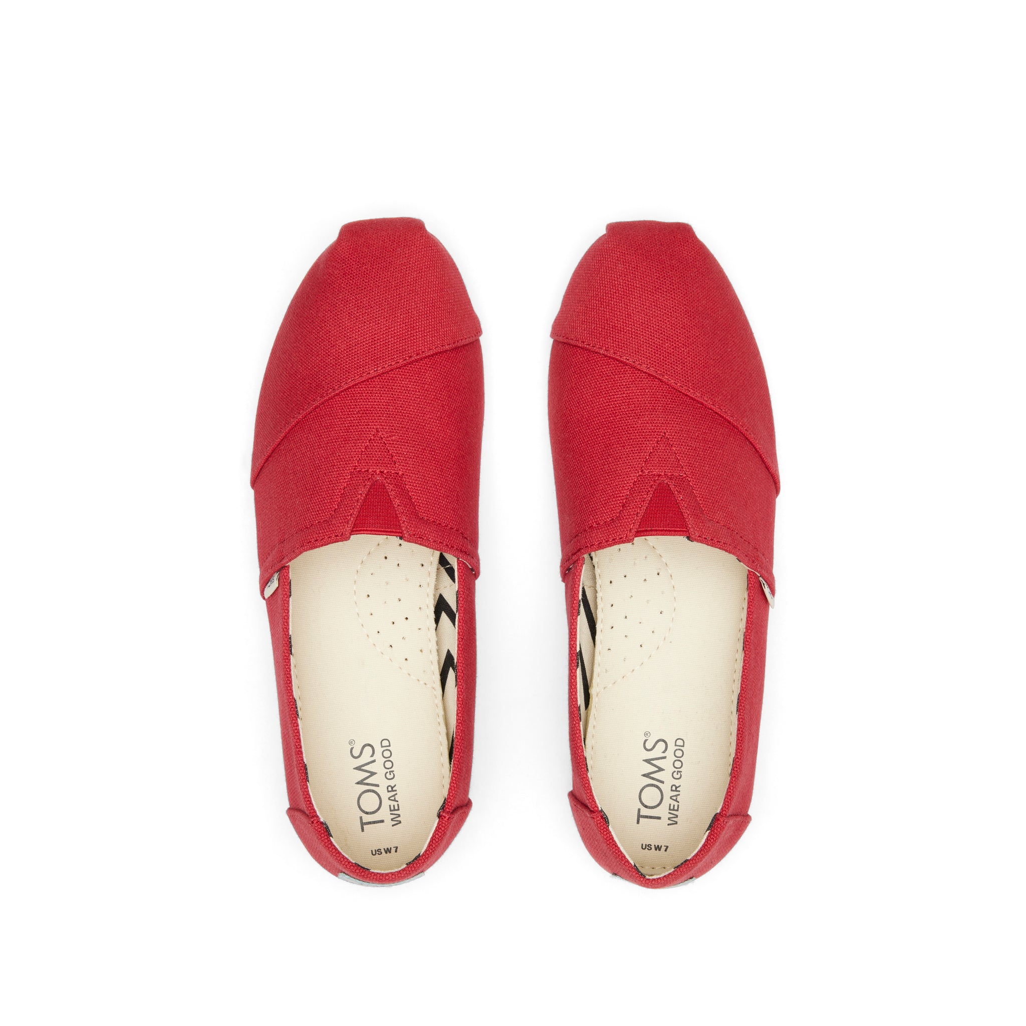 Alpargata Red Recycled Cotton Canvas Top View