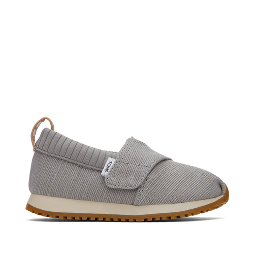 Tiny Resident Drizzle Grey Heritage Canvas Toddler Sneaker Side View