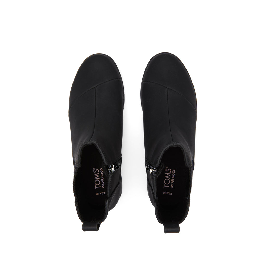 Youth Charlie Black Kids Boot Top View