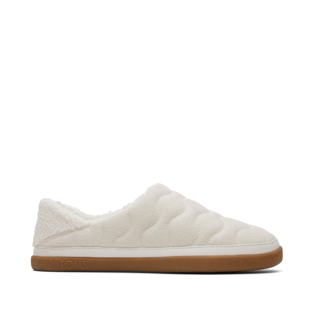 Ezra Light Sand Quilted Convertible Slipper Side View