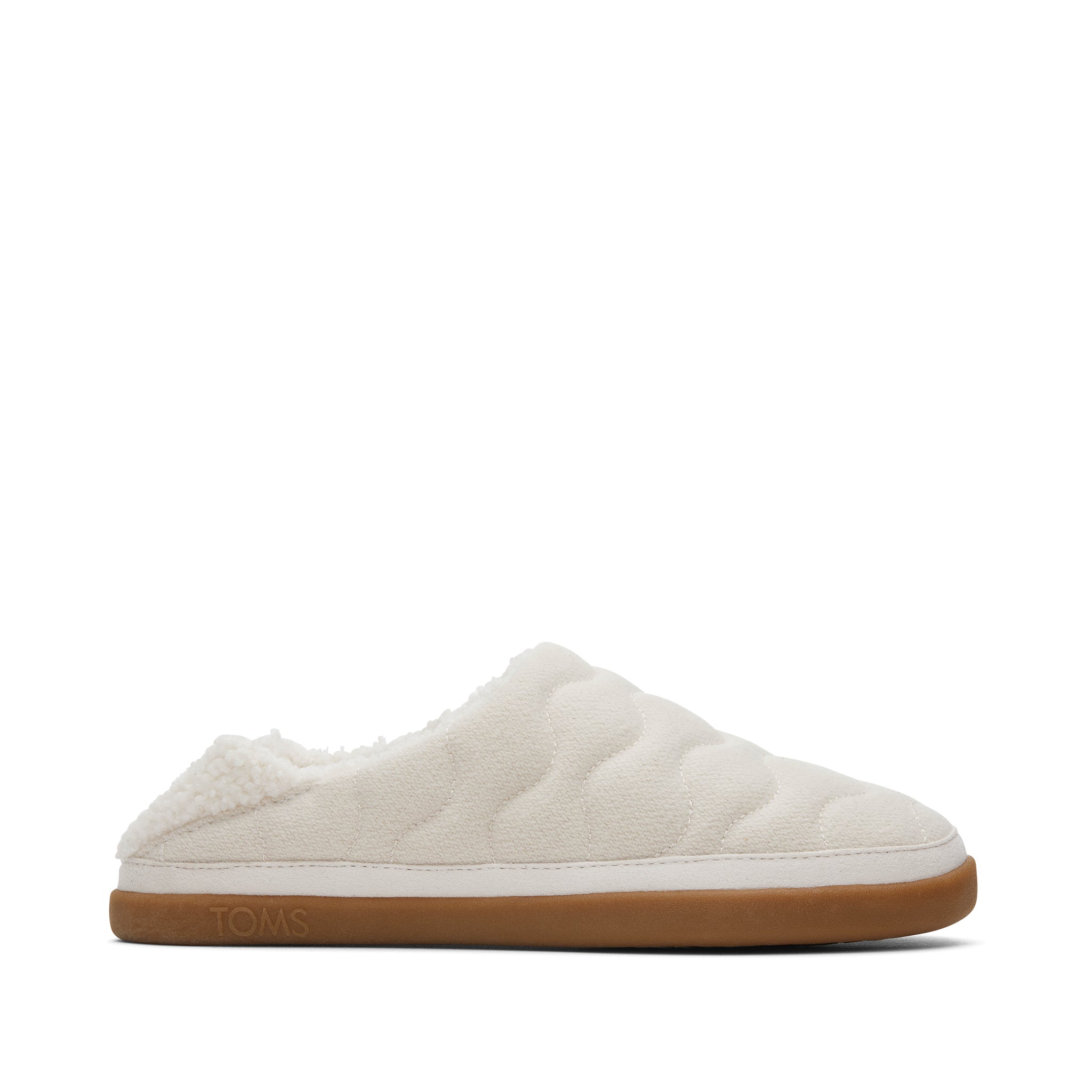 Ezra Light Sand Quilted Convertible Slipper Side View