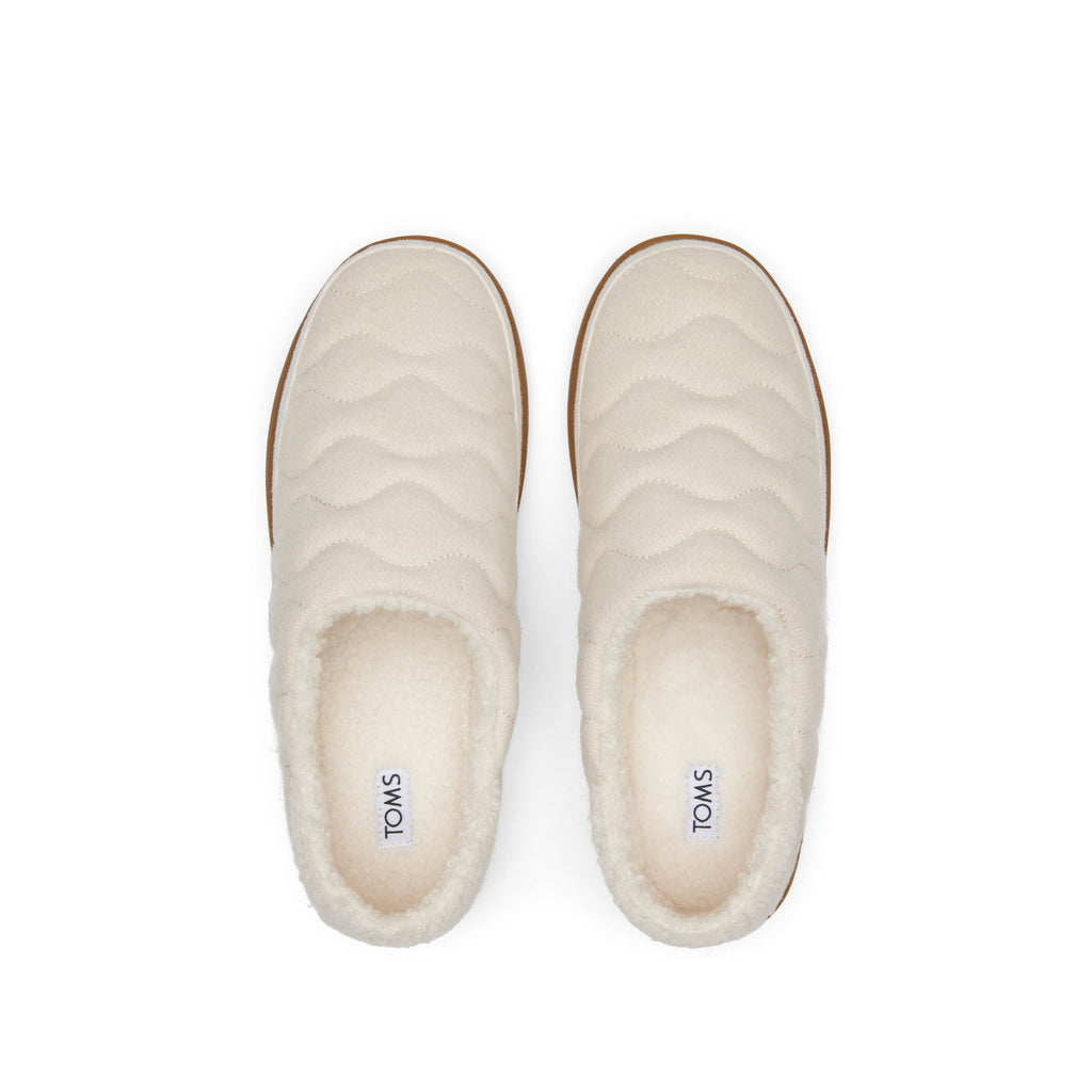 Ezra Light Sand Quilted Convertible Slipper Top View