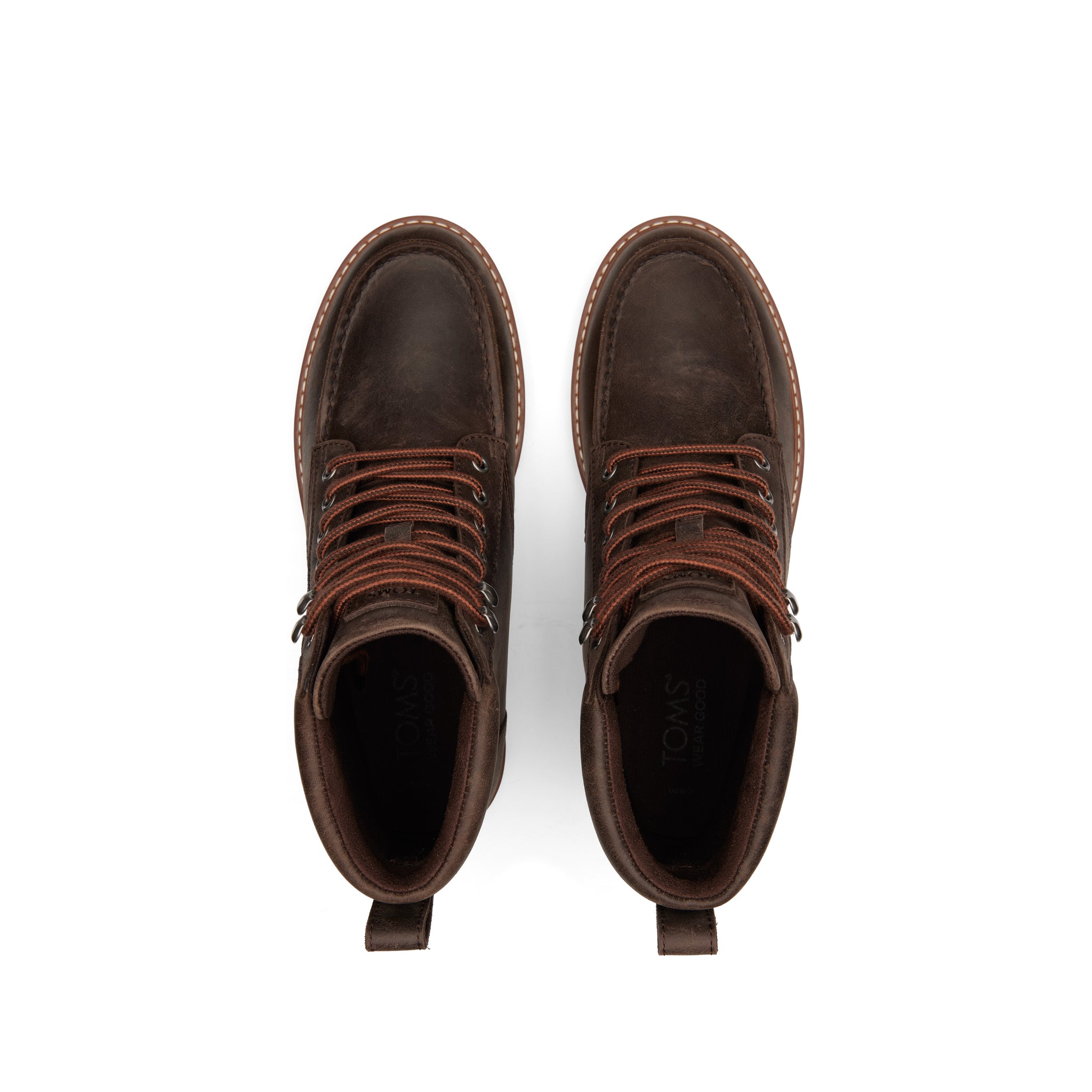 Palomar Brown Water Resistant Leather Boot Top View