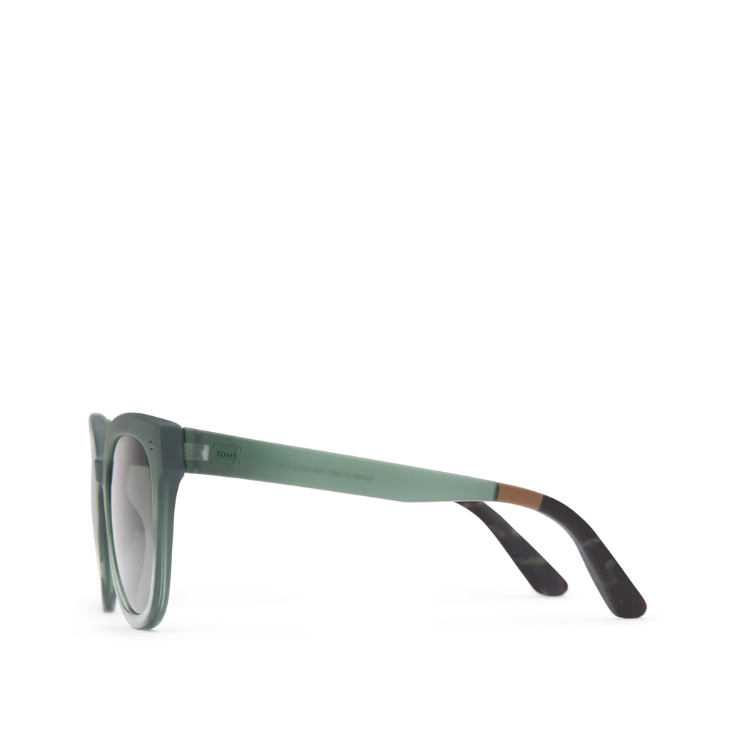 Juniper Traveler Sunglasses - Green - Grey Side View