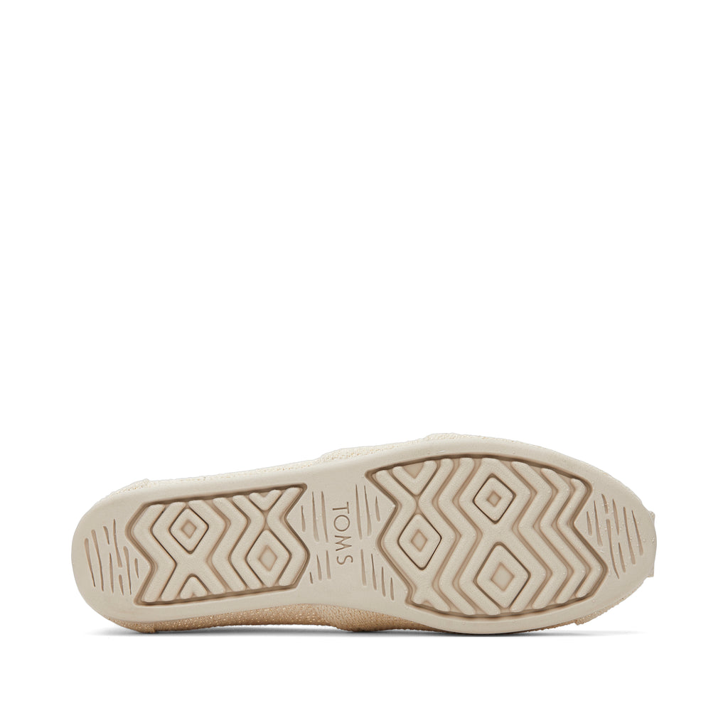 Alpargata Undyed Metallic Stripe Linen Bottom Sole View
