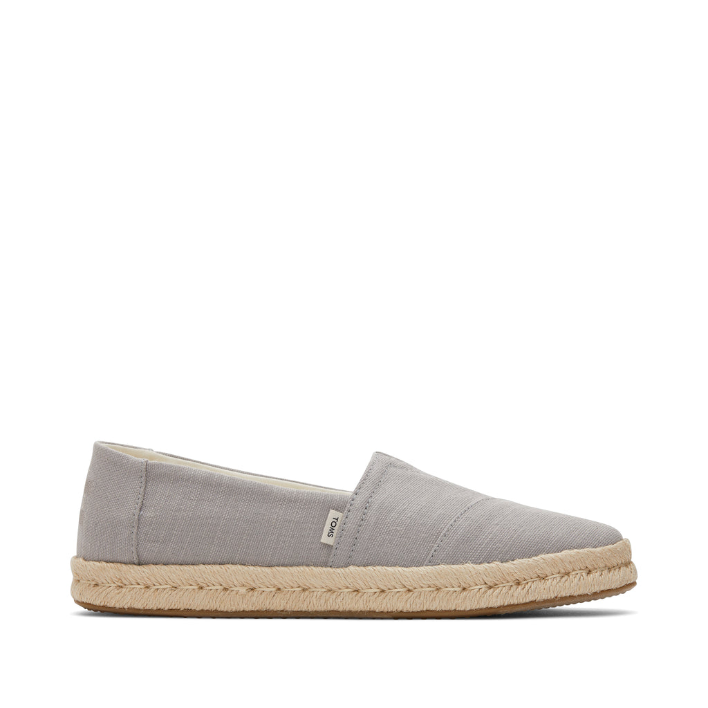 Alpargata Rope 2.0 Grey Recycled Cotton Slubby Espadrille Side View