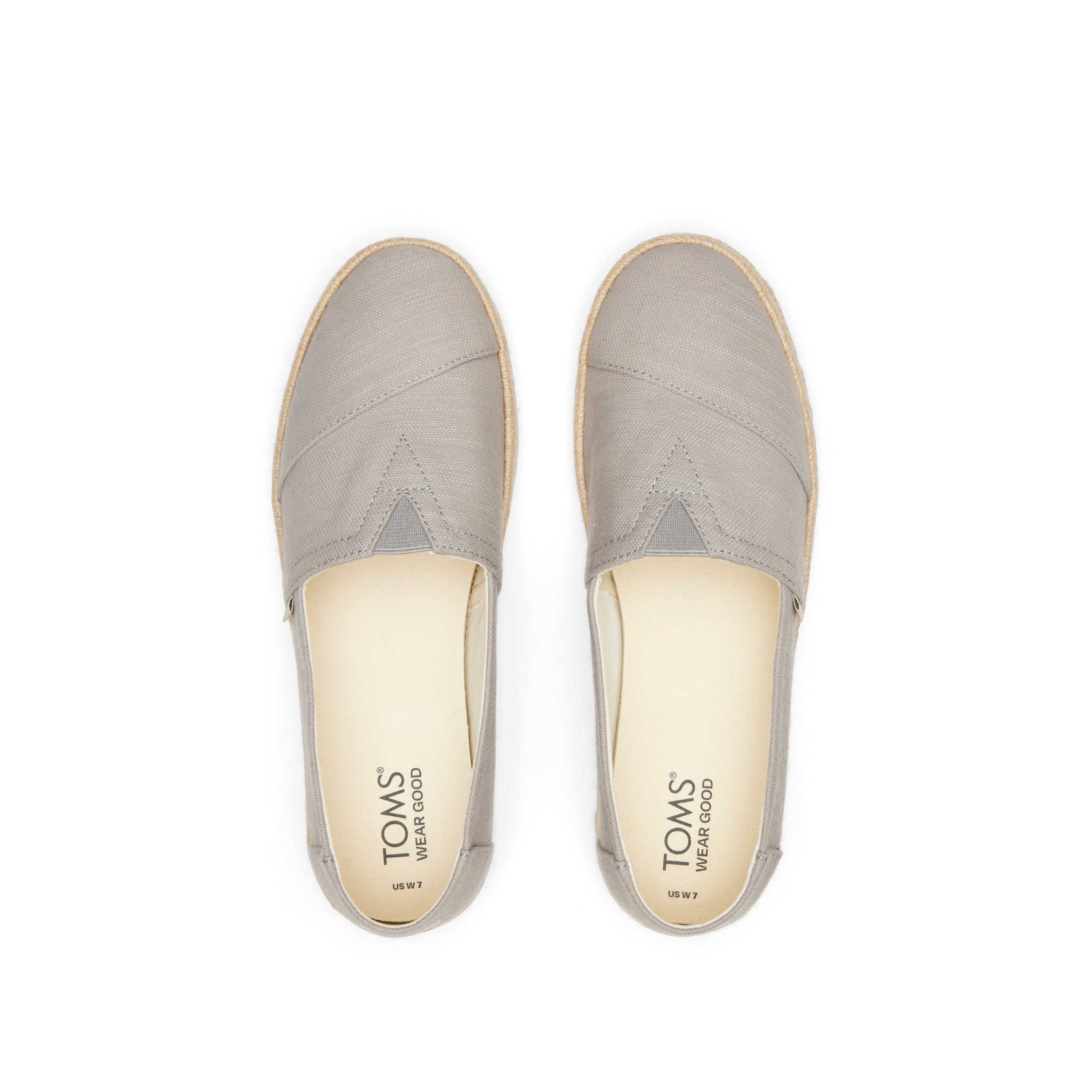 Alpargata Rope 2.0 Grey Recycled Cotton Slubby Espadrille Top View