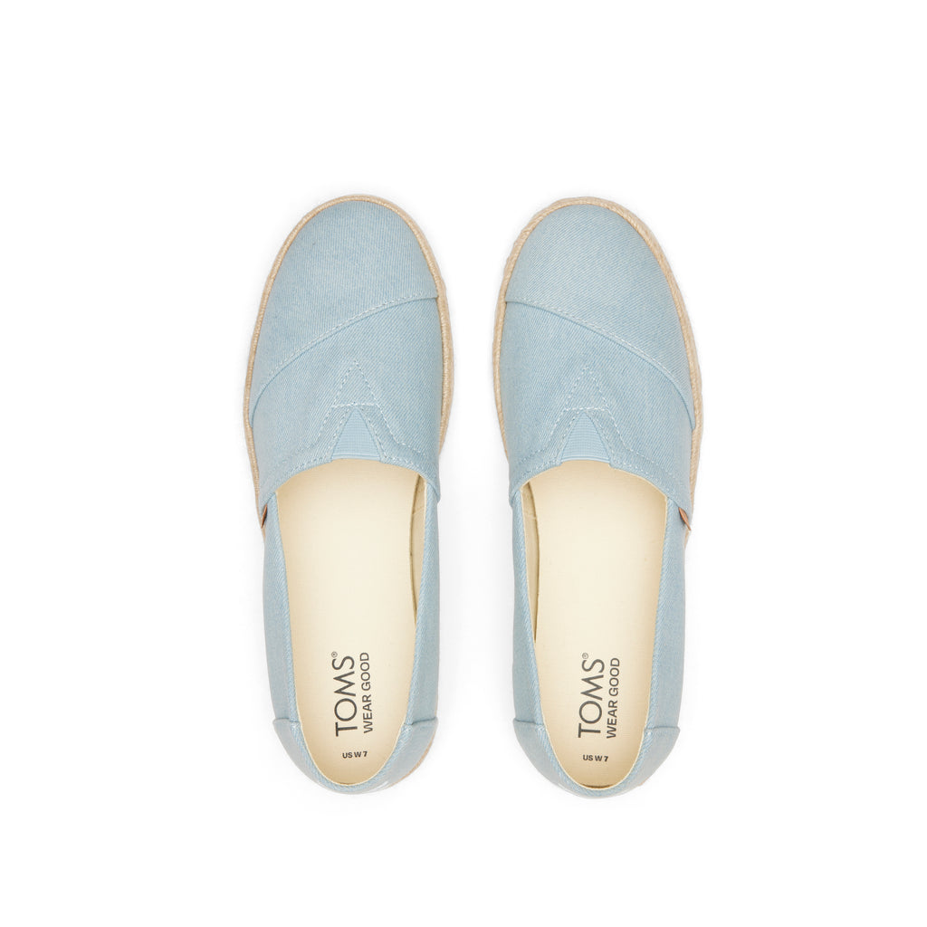 Alpargata Rope 2.0 Blue Denim Recycled Cotton Slubby Espadrille Top View