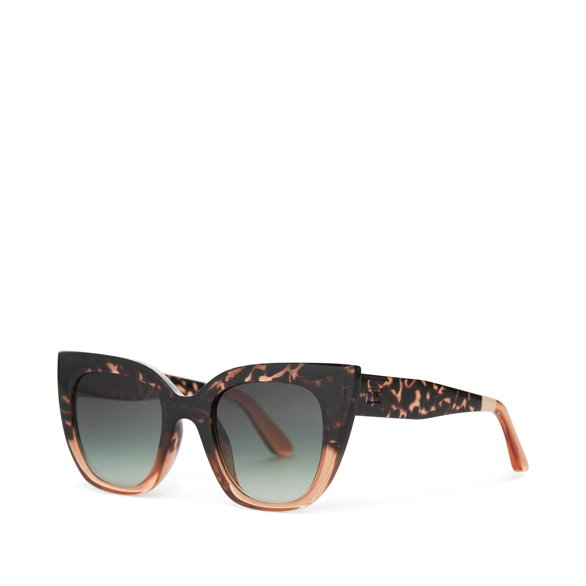 Sydney Traveler Sunglasses  - Tortoise Apricot Olive Gradient Side Angle View