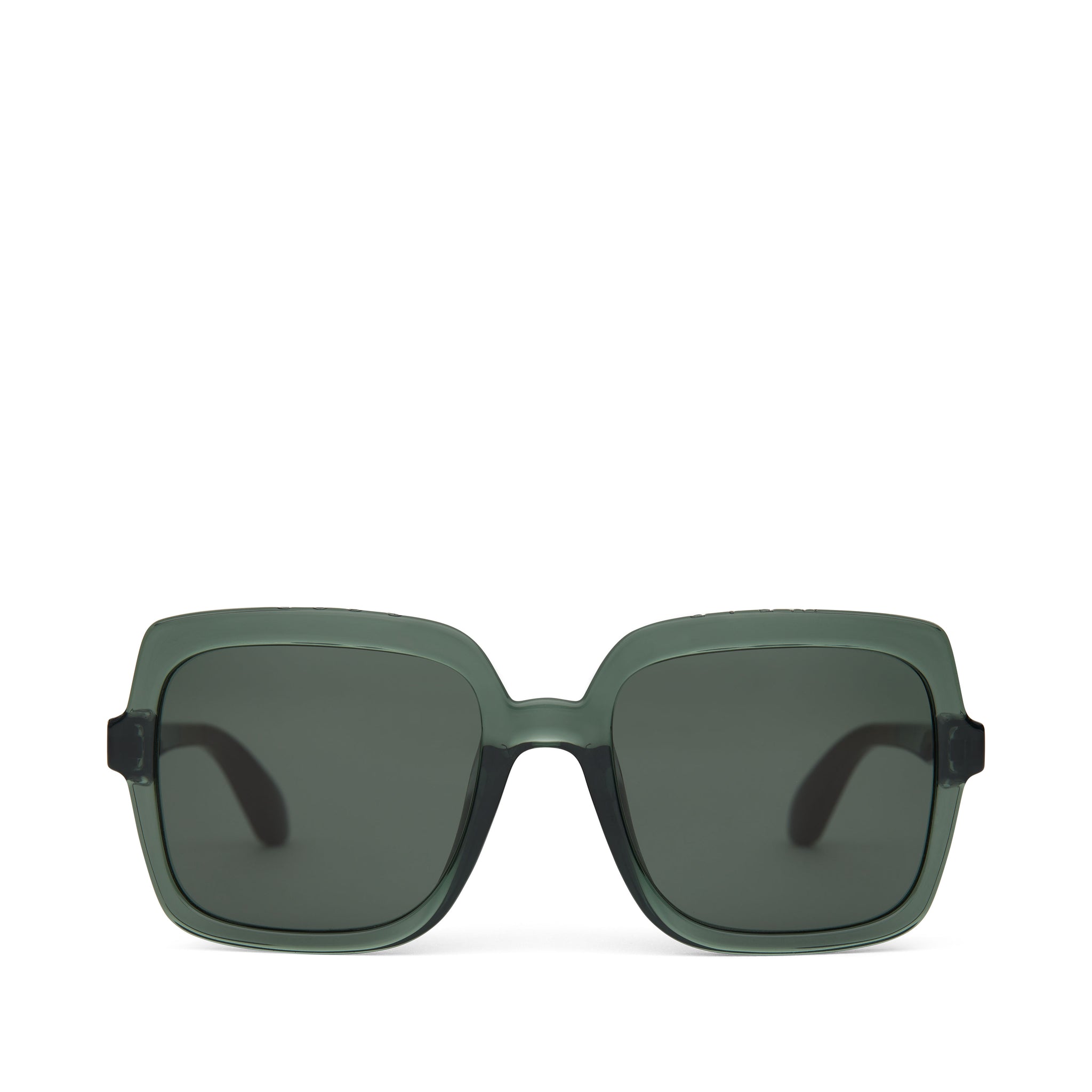 Athena Traveler Sunglasses  - Spruce Crystal - Green Grey Front View