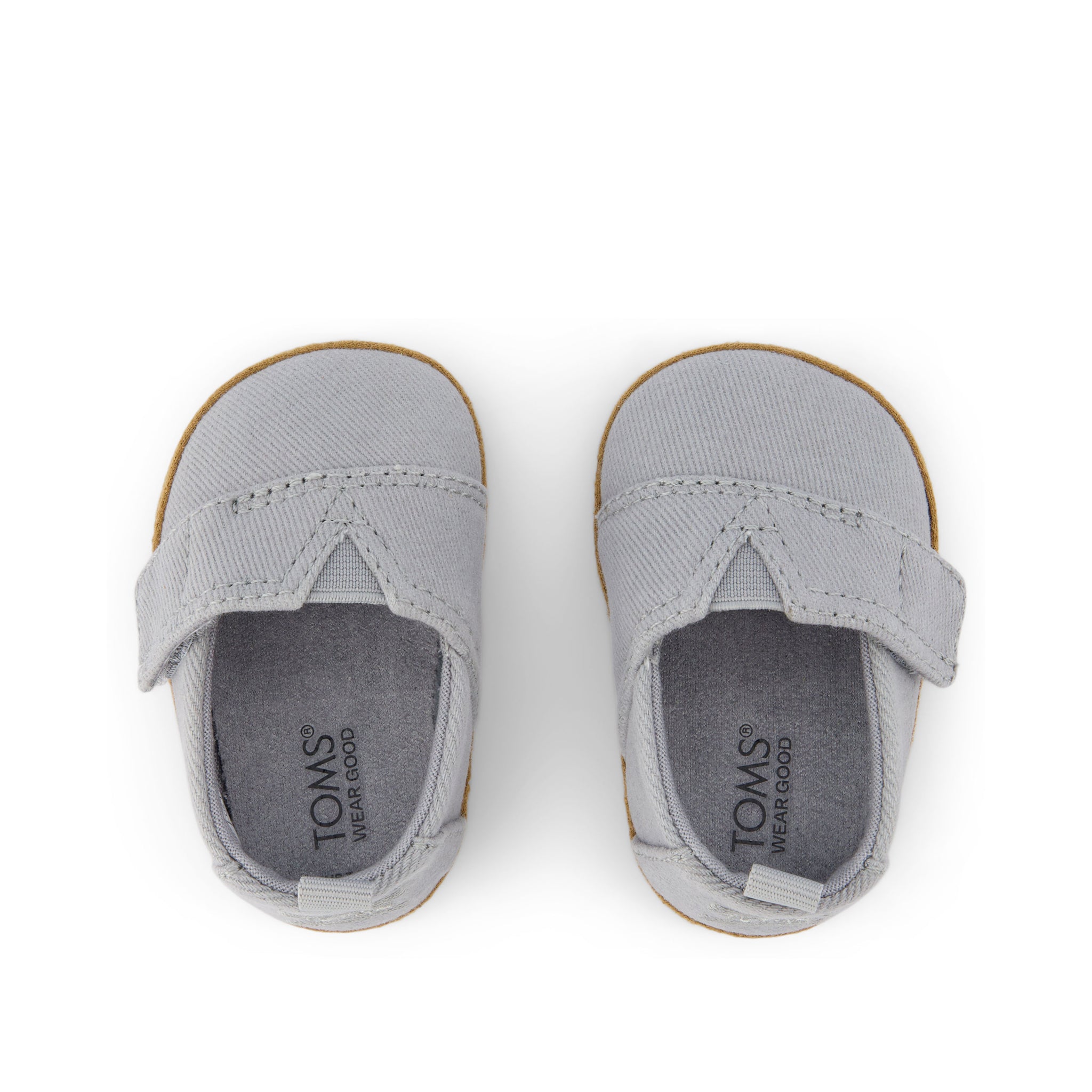 Layette Alpargata Ultimate Grey Vintage Twill Toddler Crib Shoe Top View