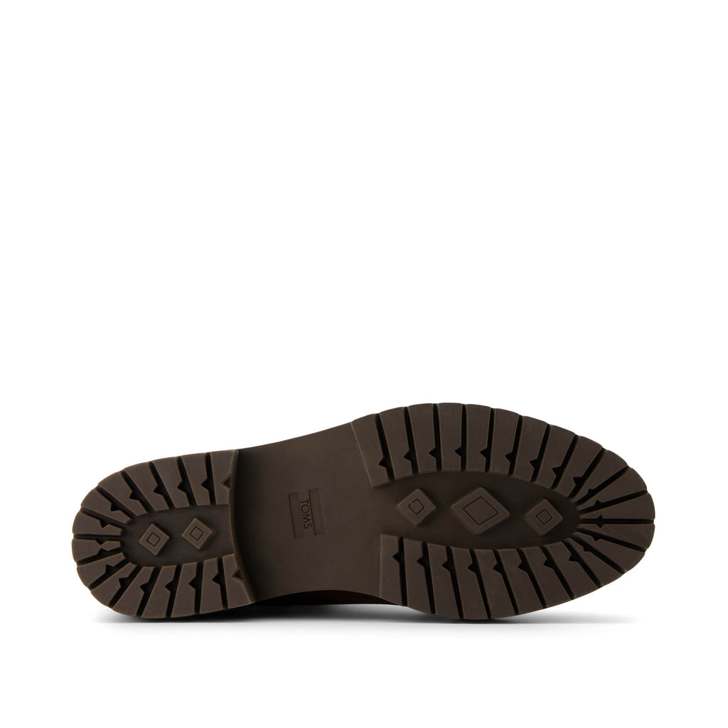Wylder Boot - Water Resistant Oak Brown Nubuck Leather Faux Fur Bottom Sole View