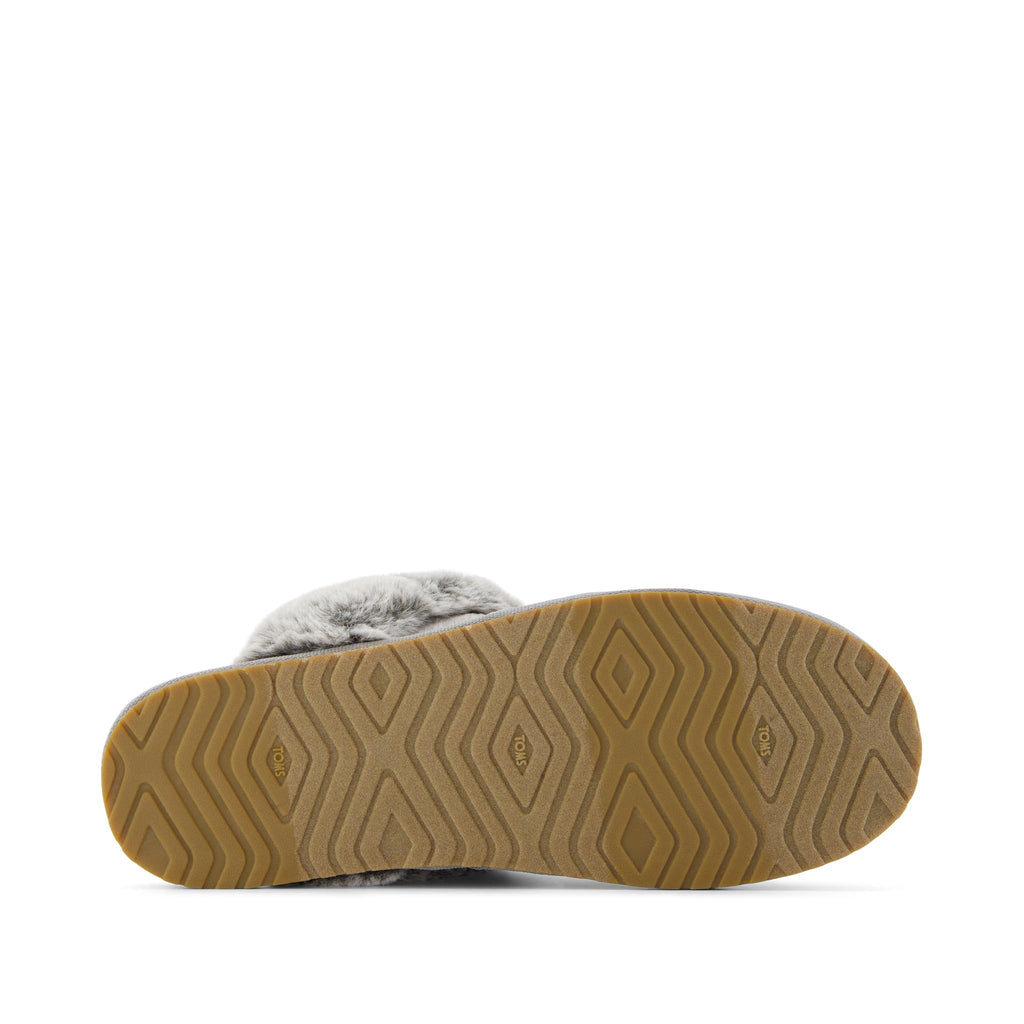 Valerie Slipper - Drizzle Grey Rib Knit Bottom Sole View