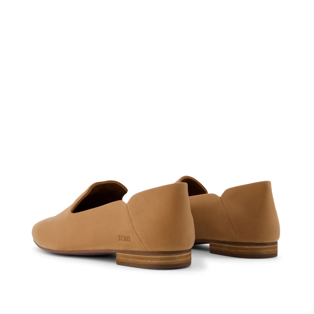 Lara Brown Leather Flat Back View