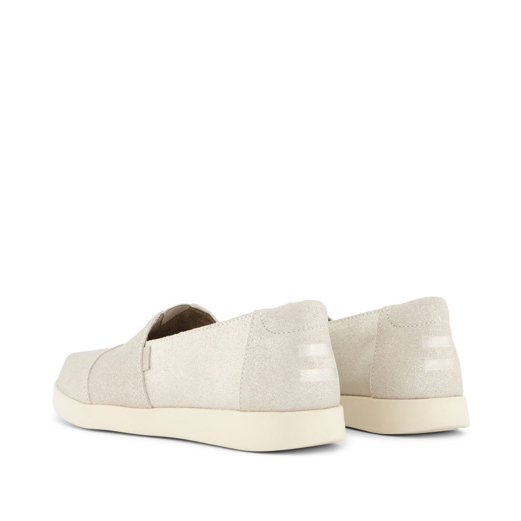 Alpargata Plus Champagne Metallic Suede Back View