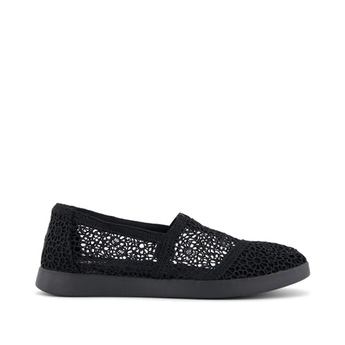 Alpargata Plus Black Moroccan Crochet Side View