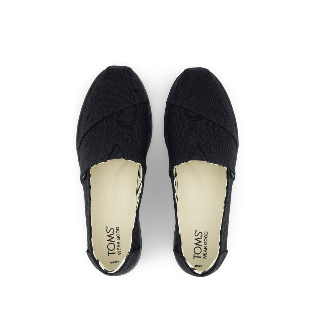 Alpargata Plus All Black Heritage Canvas Top View