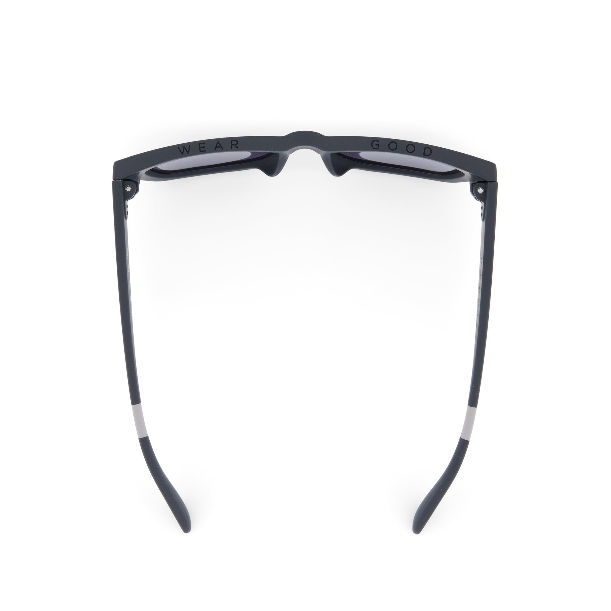 Devon Traveler Sunglasses  - Matte Dark Grey Polar Top View