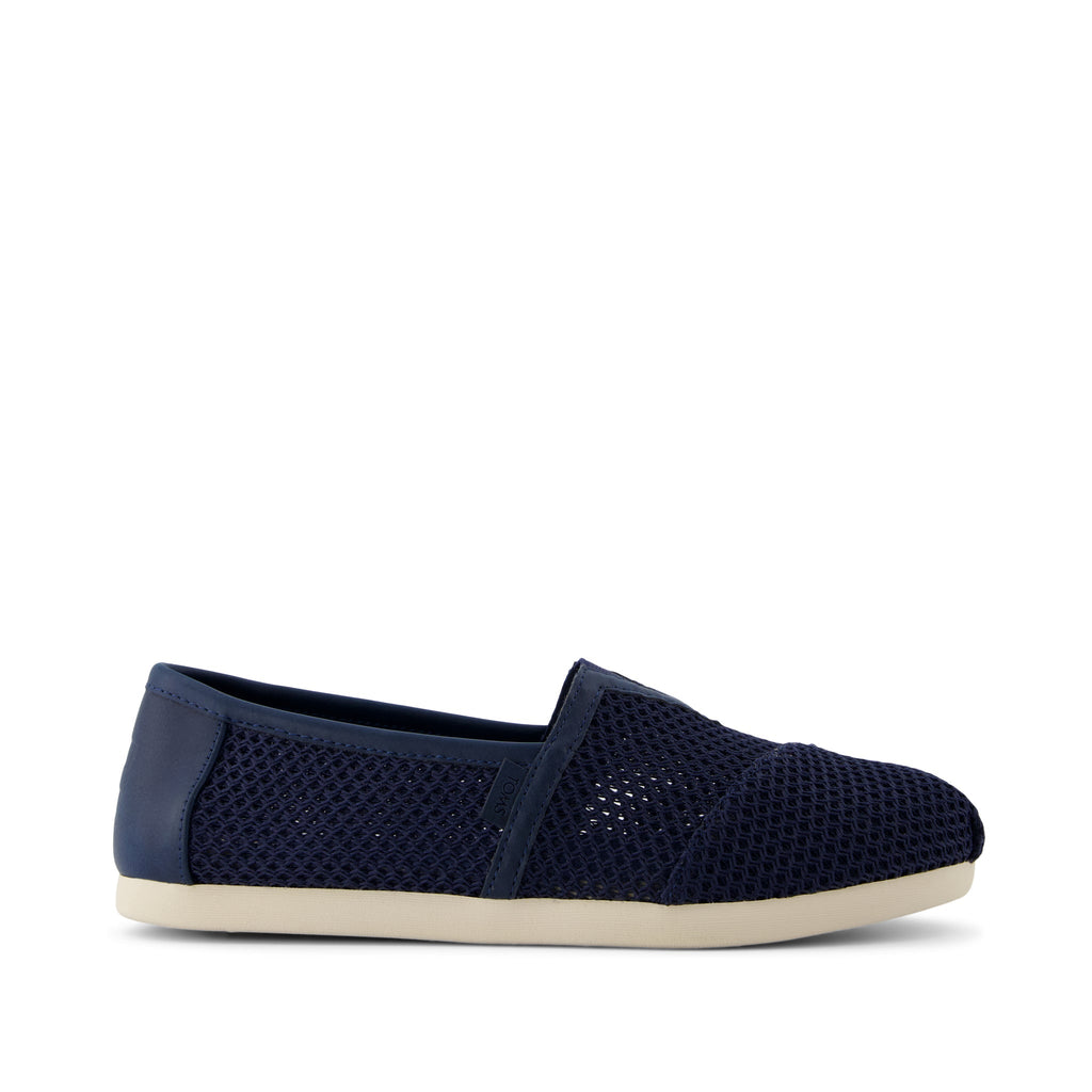 Alpargata Classic - Navy Textured Mesh and PU Trim Side View