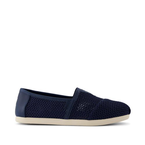 Alpargata Classic - Navy Textured Mesh and PU Trim Side View