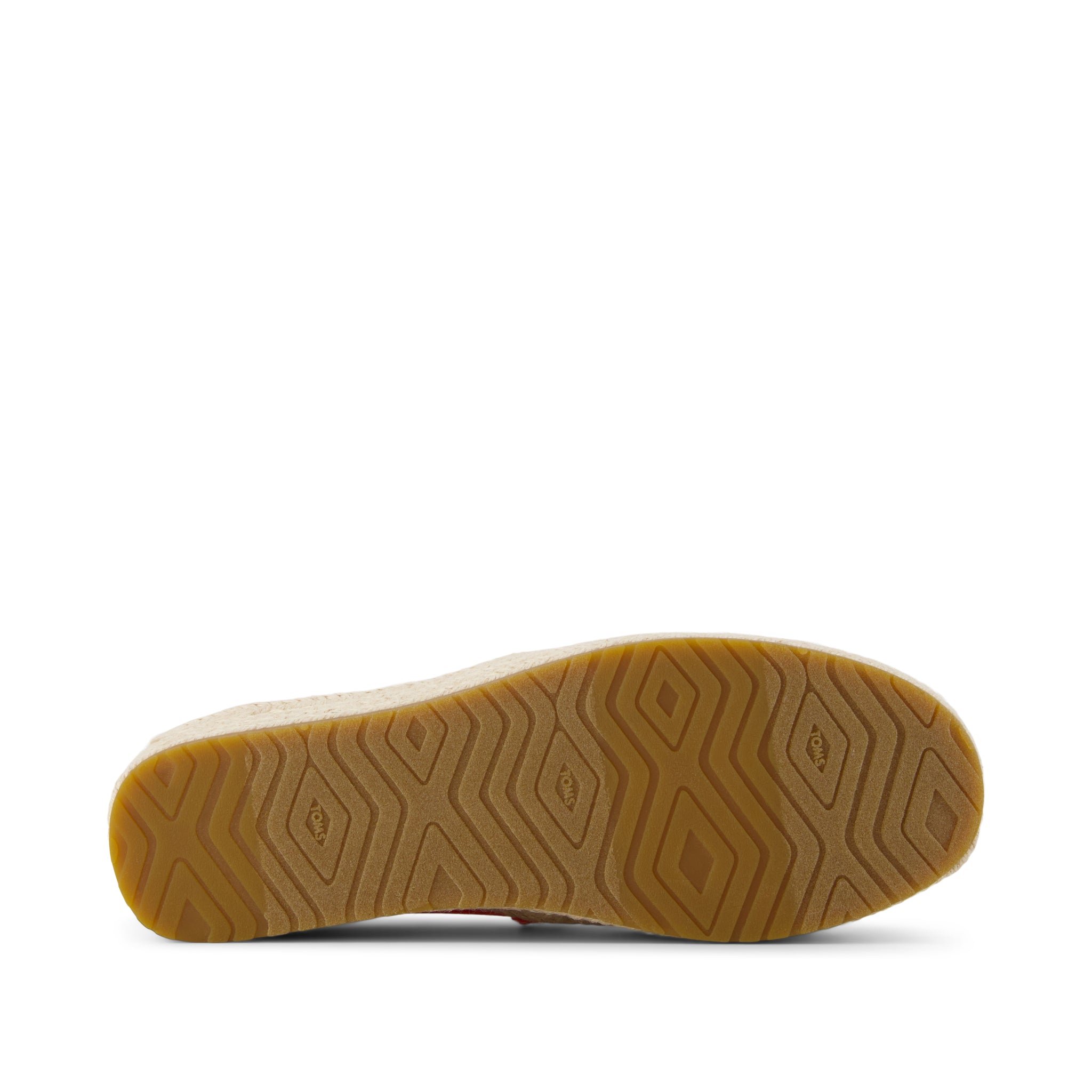 Valencia Platform Espadrille - Flame Canvas Bottom Sole View