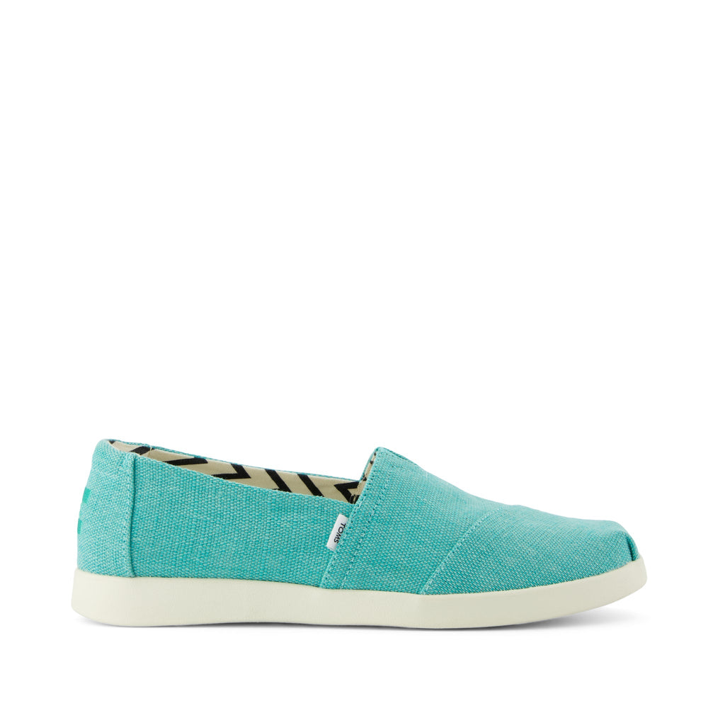 Alpargata Plus - Aqua Heritage Canvas Side View