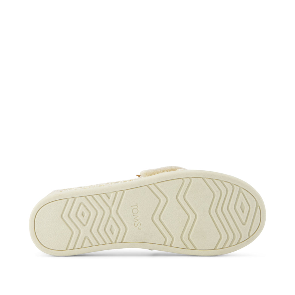 Alpargata Classic Kids Shoe - Natural Moroccan Crochet Bottom Sole View