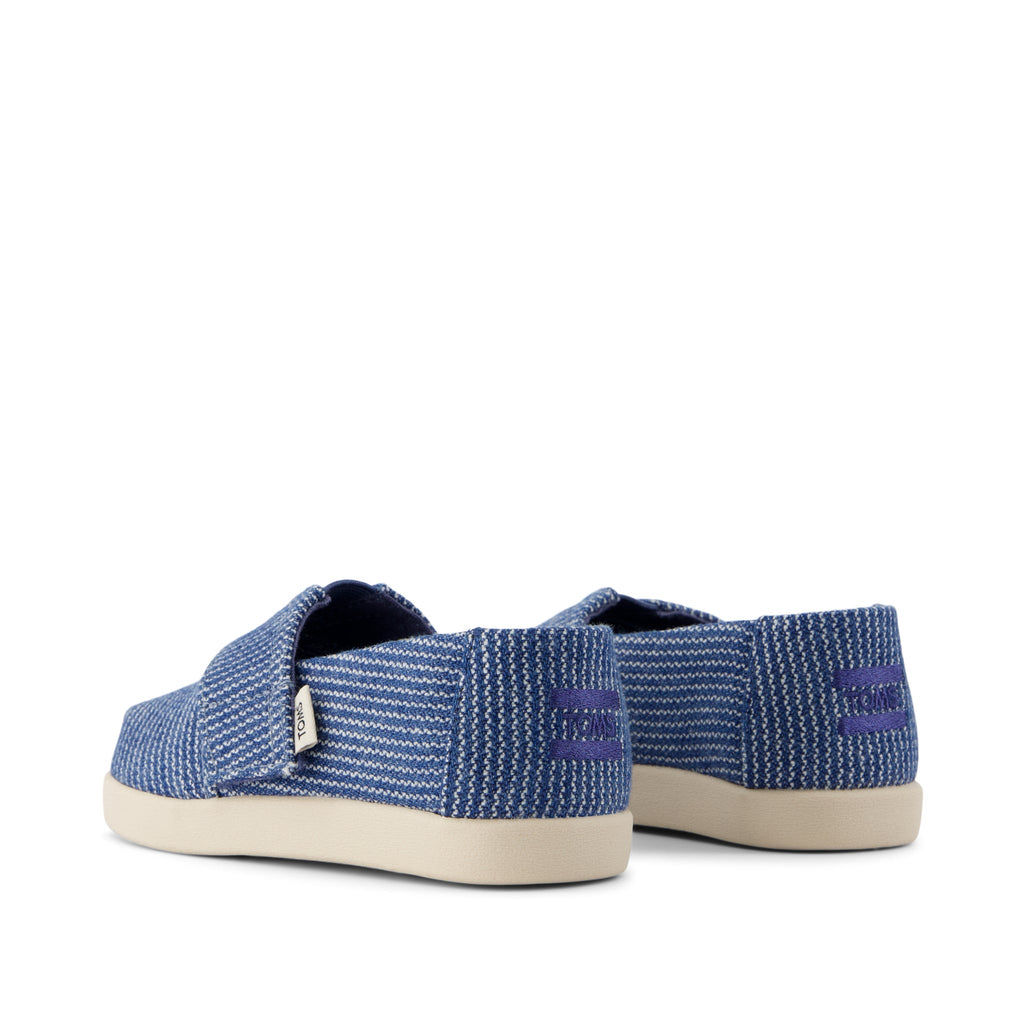 Alpargata Classic Toddler Shoe - Dark Sky Subtle Stripes Back View