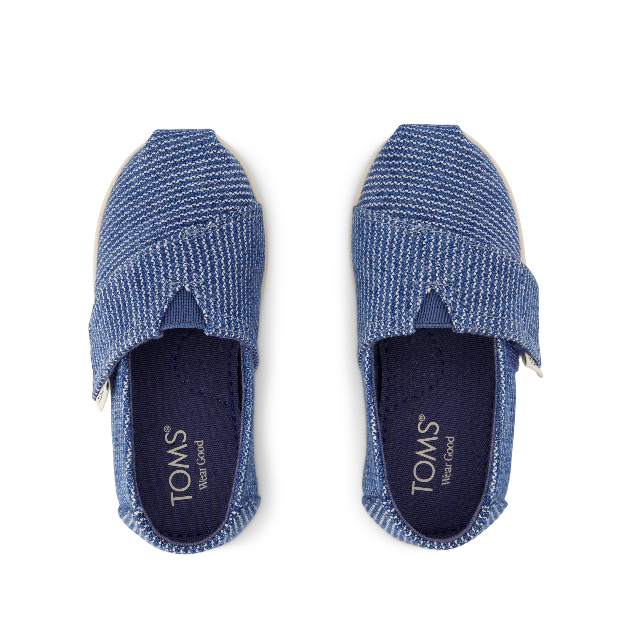 Alpargata Classic Toddler Shoe - Dark Sky Subtle Stripes Top View