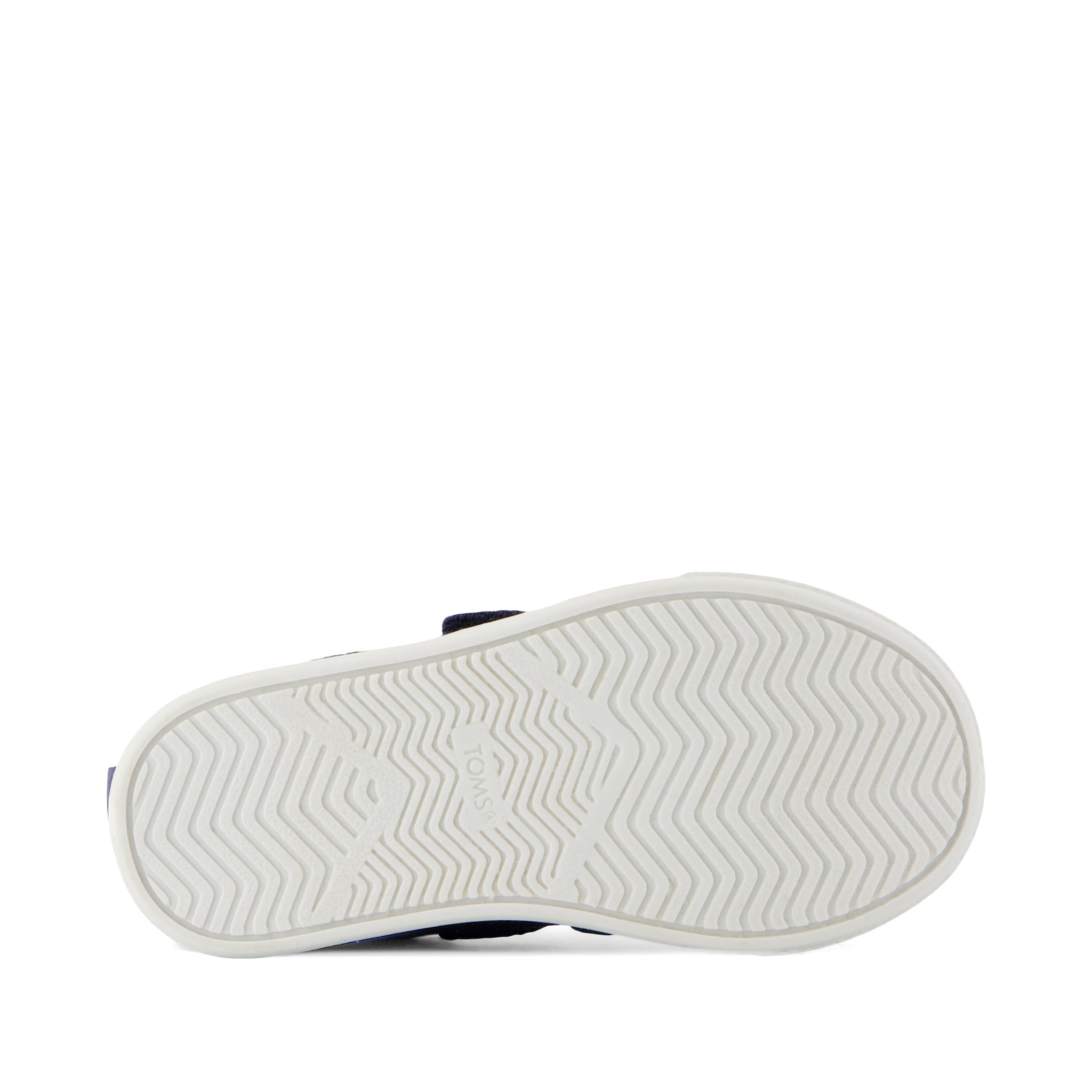Cruz Double Strap Toddler Sneaker - Navy Heritage Canvas Bottom Sole View