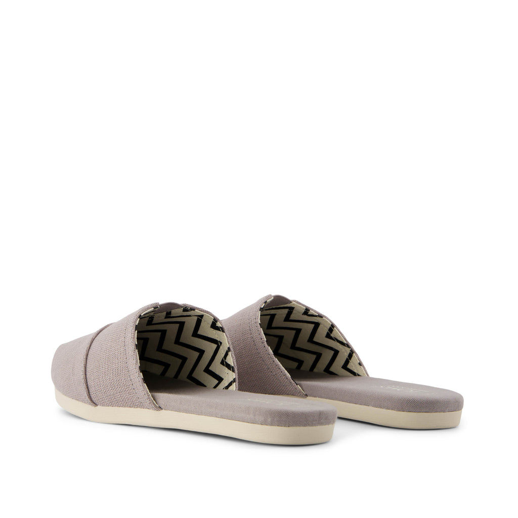 Alpargata Mule Morning Dove Heritage Canvas Back View