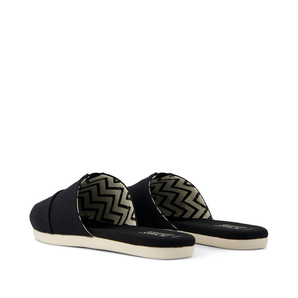 Alpargata Mule Black Heritage Canvas Back View