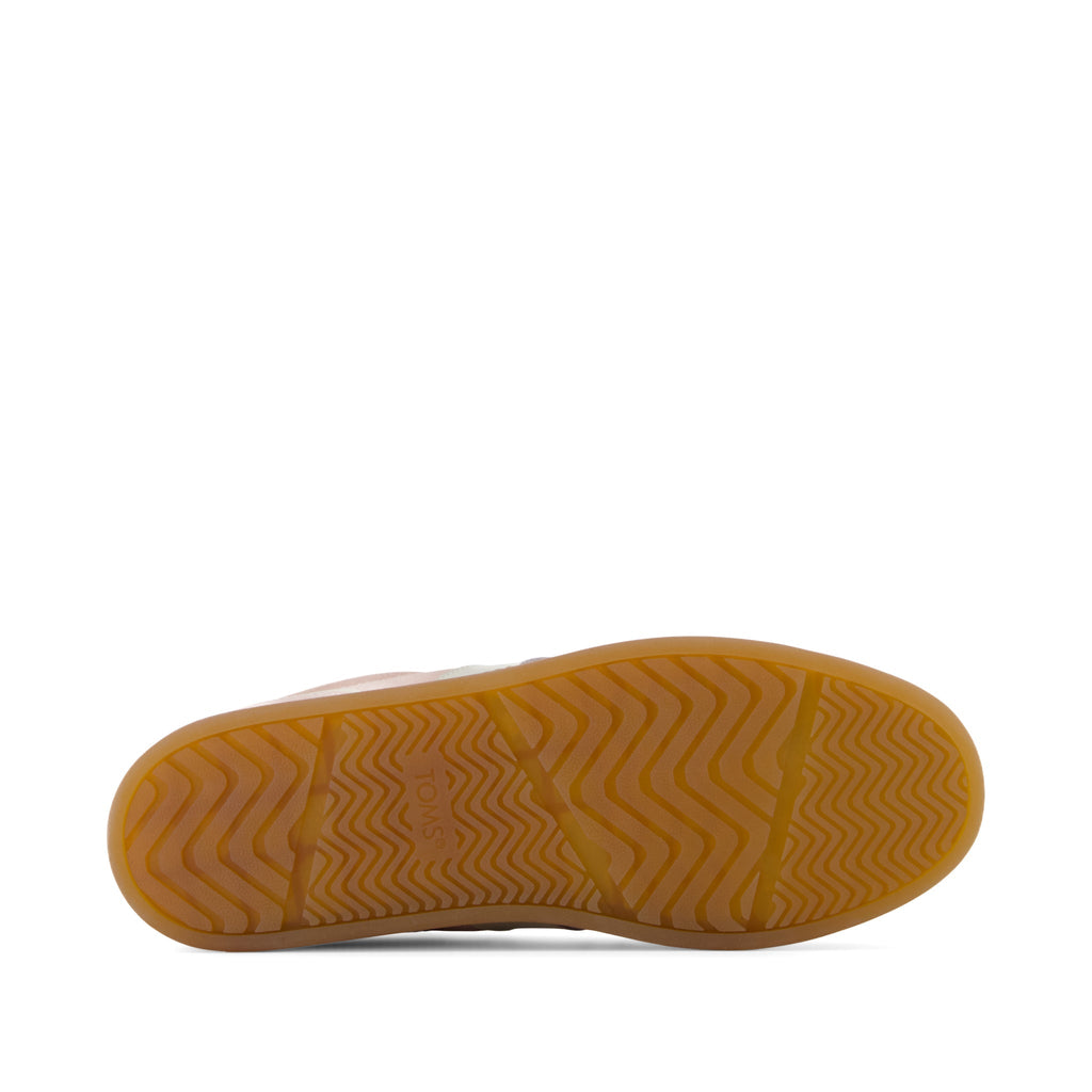Collins Casual Lace-Up Sneaker - Pale Rose Suede and Leather Bottom Sole View