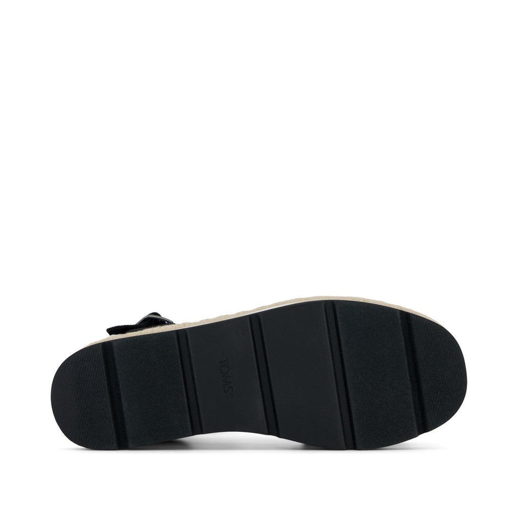 Ronan Platform Sandal - Black Heavy Canvas Bottom Sole View