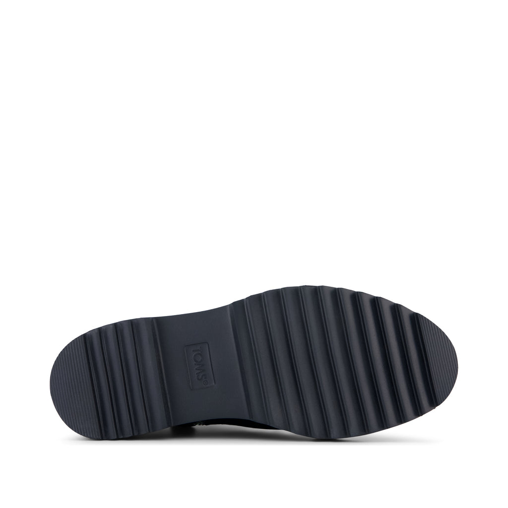 Maude Wedge Boot - Black Suede Faux Fur Bottom Sole View