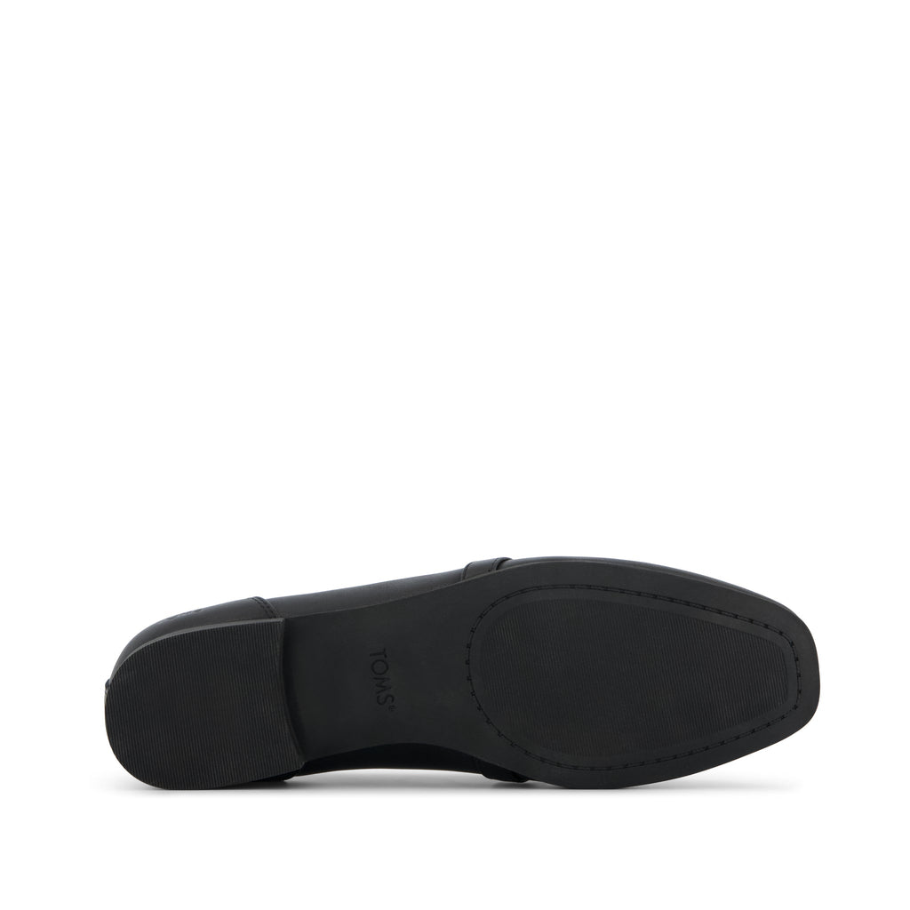 Lynette Loafer - All Black Leather with Chain Bottom Sole View