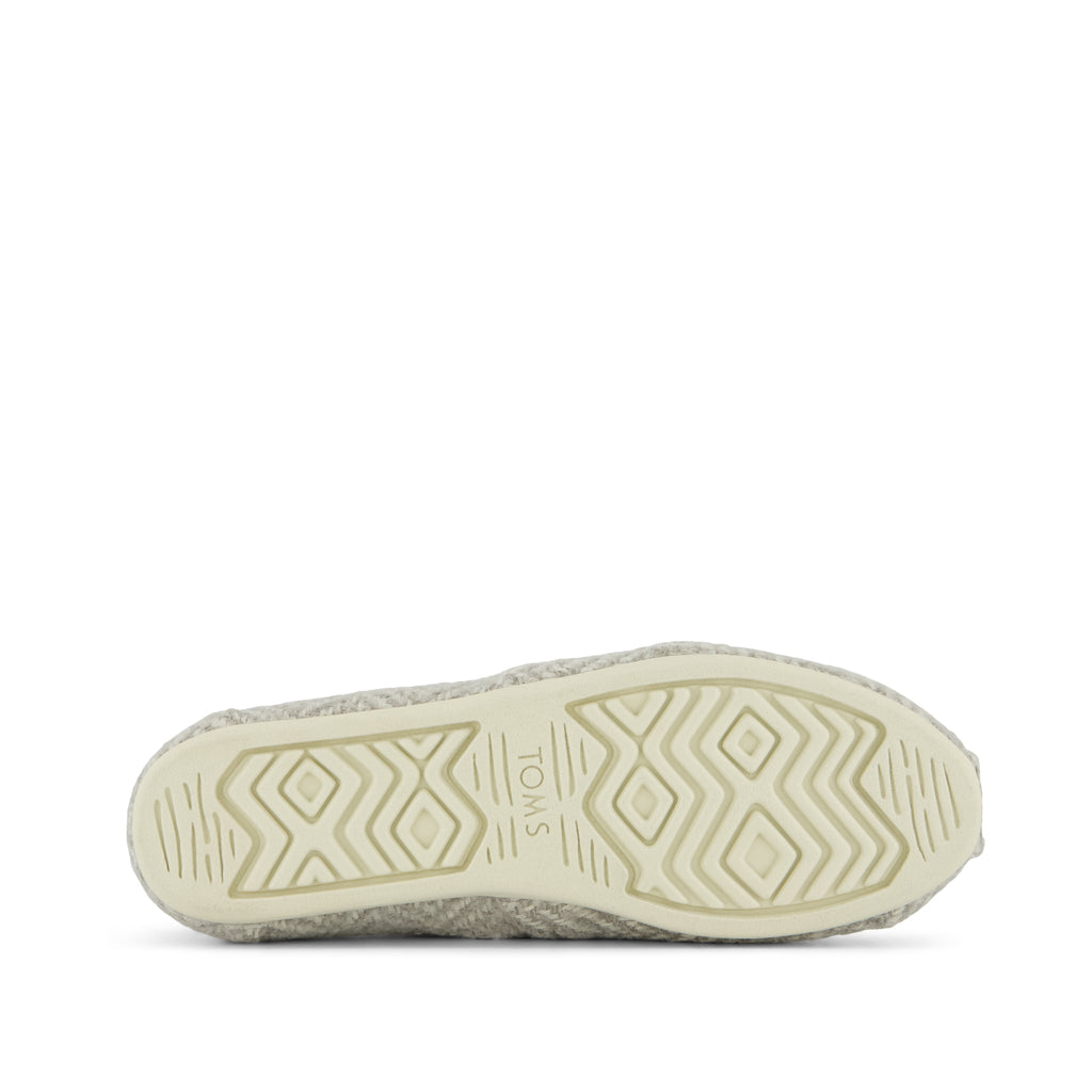 Alpargata Classic - Drizzle Grey Herringbone Faux Fur Bottom Sole View