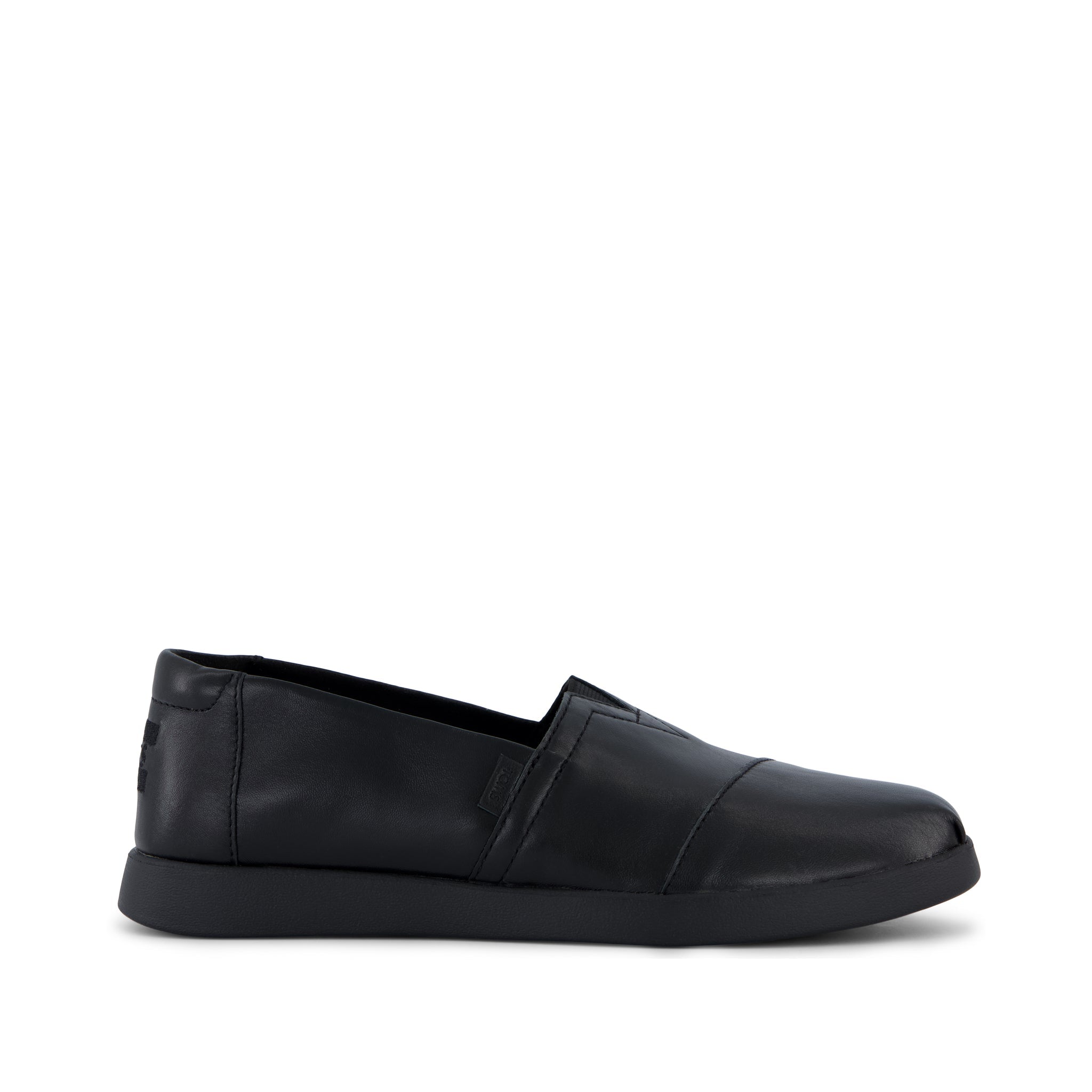 Alpargata Plus - Black Leather Side View