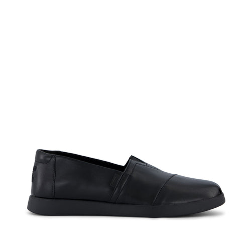Alpargata Plus - Black Leather Side View