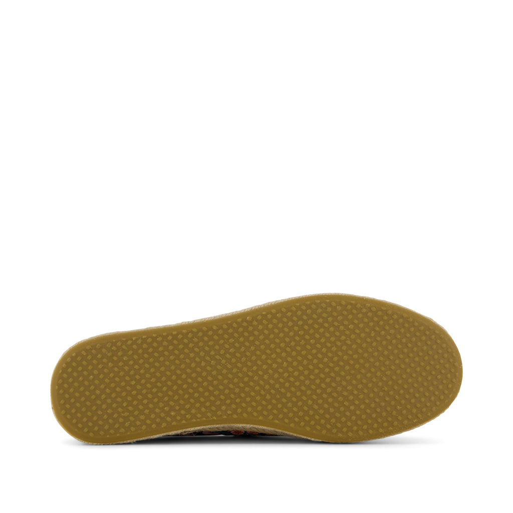 Carolina Lace-Up Espadrille - Dark Teal Mountain Primrose Bottom Sole View