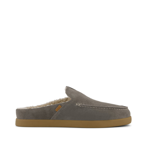 Alonso Mule  - Canteen Taupe Suede Faux Shearling Lined