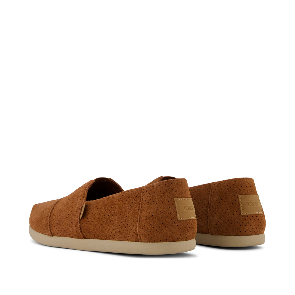 Alpargata Classic - Amber Brown Perforated Suede Back View