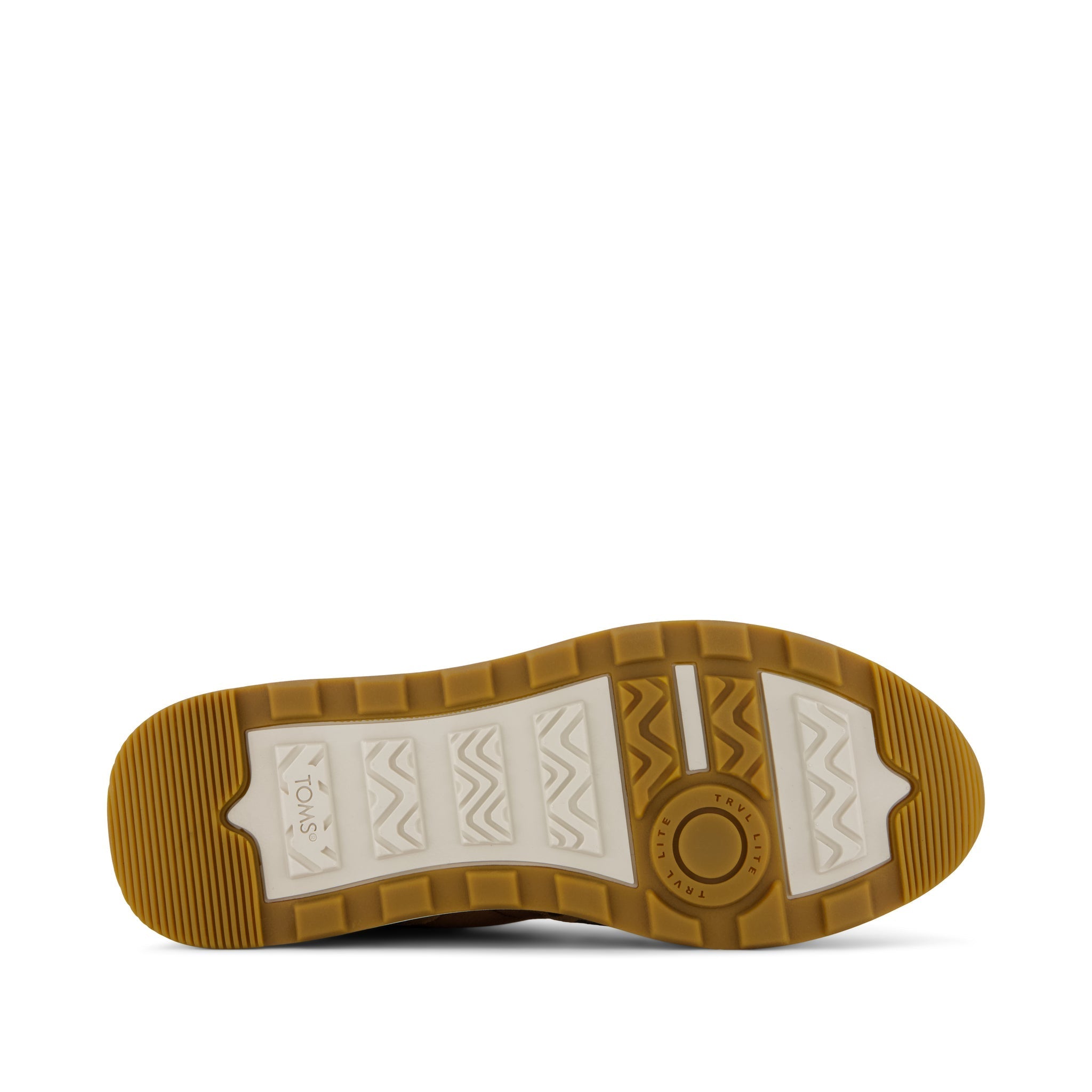 TRVL LITE Retro Runner Sneaker - Water Repellant Brown Sugar Leopard Print Suede Bottom Sole View