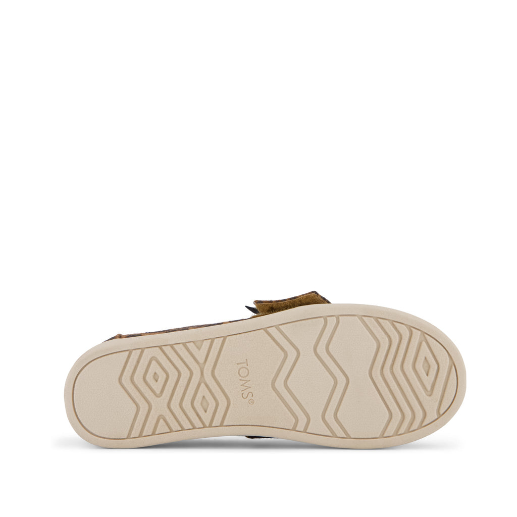 Alpargata Classic Kids Shoe - Brown Sugar Leopard Print Bottom Sole View
