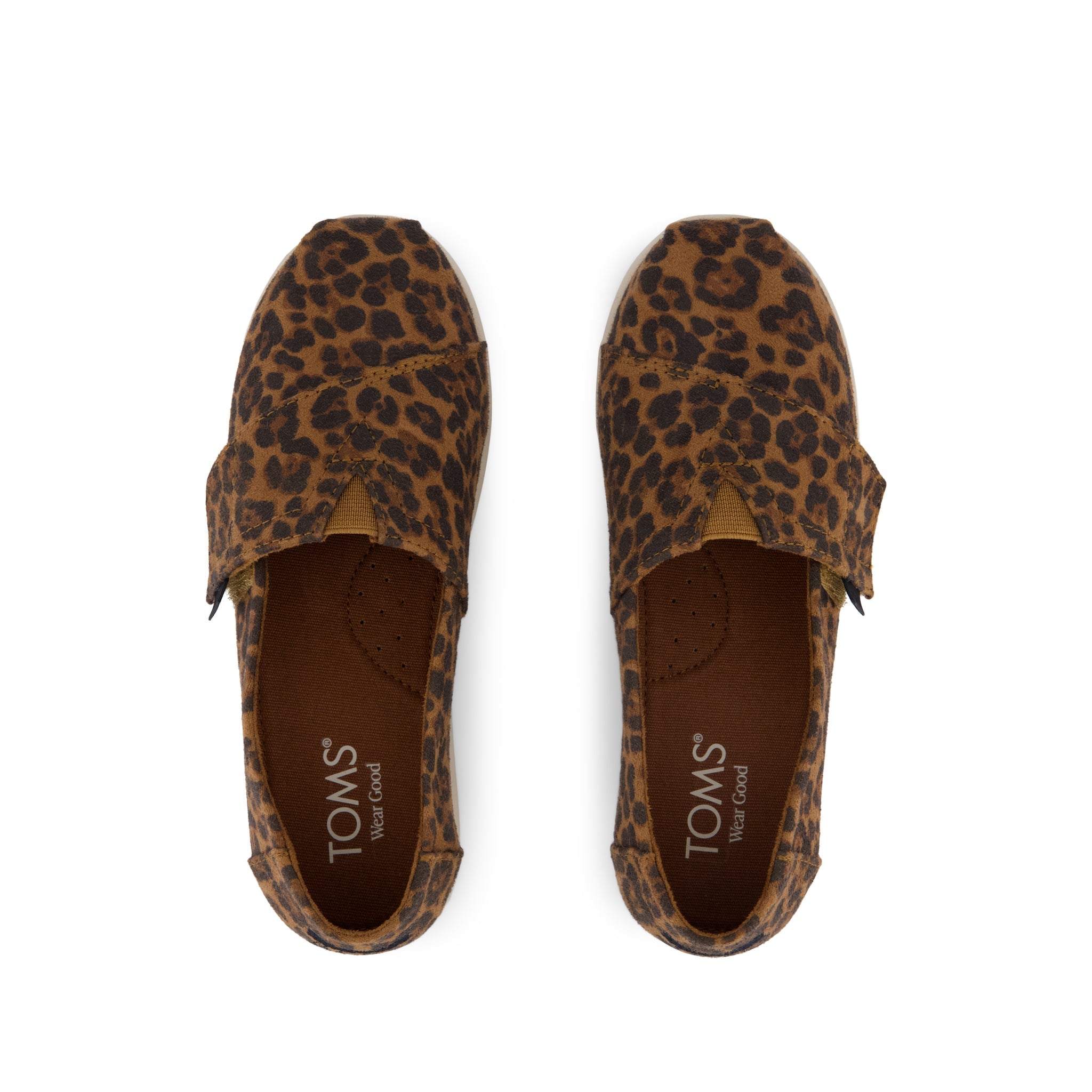 Alpargata Classic Kids Shoe - Brown Sugar Leopard Print Top View