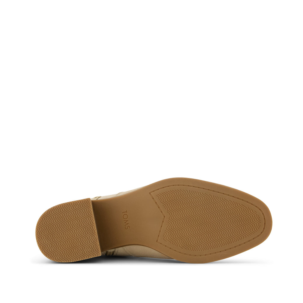 Delilah Boot - Water Repellent Oatmeal Beige Suede Bottom Sole View
